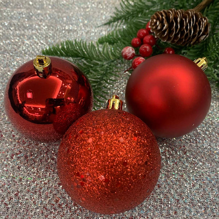 16-count red shatterproof 2.75-inch Christmas ball ornament set