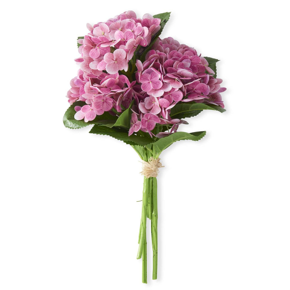13" Real Touch Hydrangea Bundle – Faux Hydrangea Stems (6 Piece Floral Set)