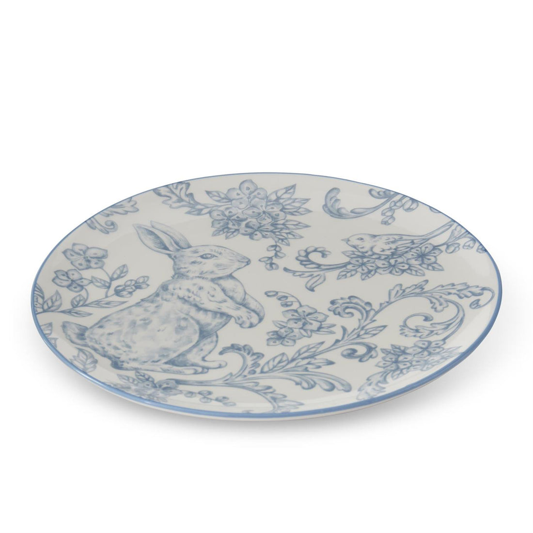 8-Inch Blue & White Easter Bunny Plate – Dolomite Spring Tableware