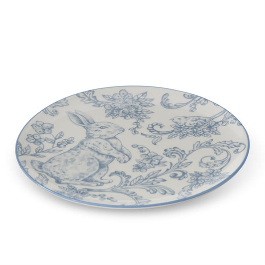 8-Inch Blue & White Easter Bunny Plate – Dolomite Spring Tableware