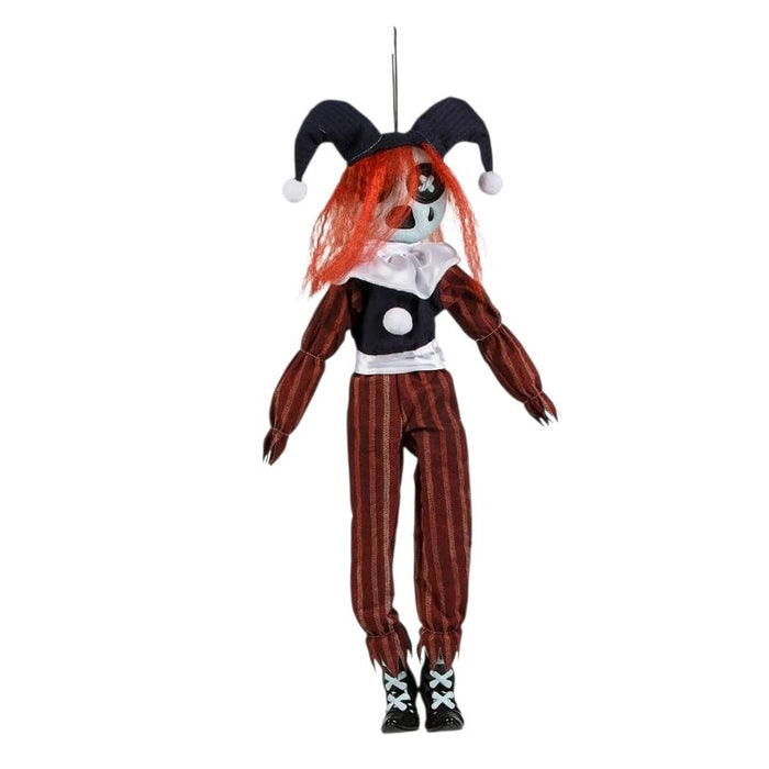 24-inch black and red frown clown doll Halloween decoration