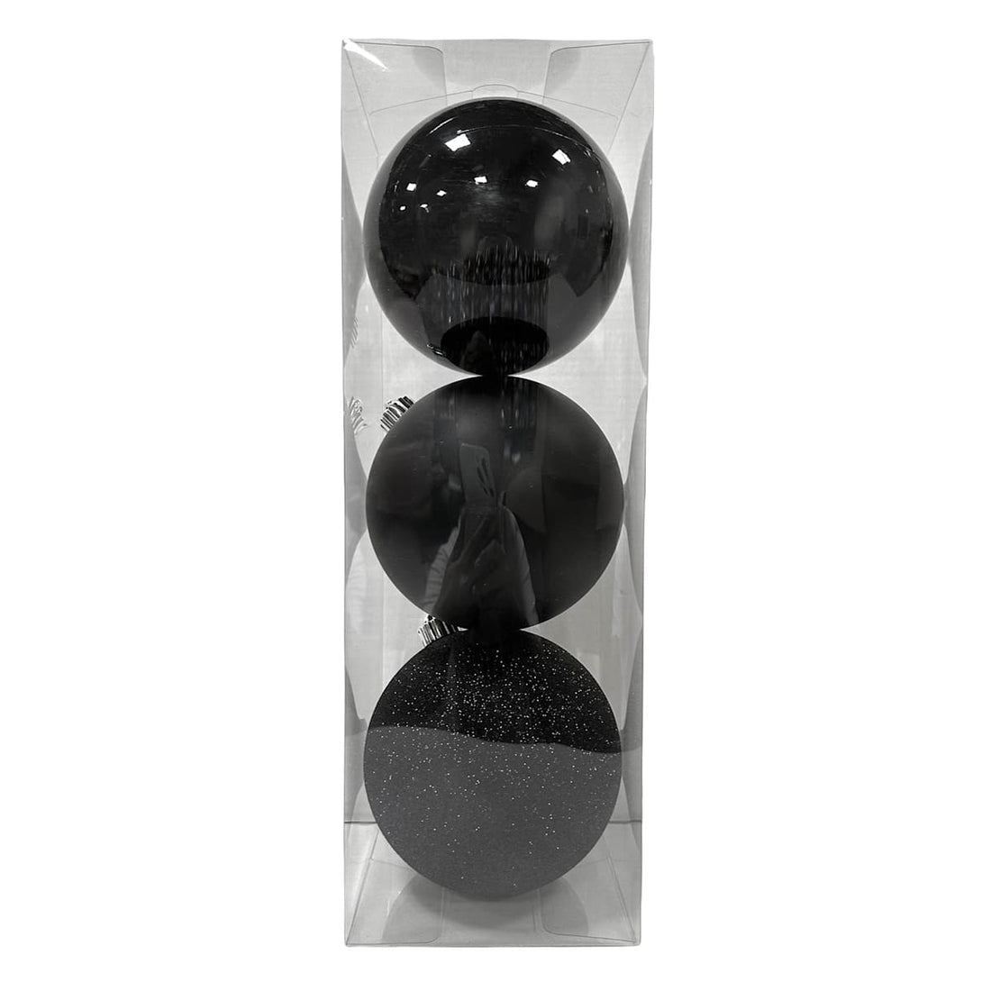 Mix Shatterproof Christmas Ornaments – Large 5.9" Matte, Shiny & Glitter Balls-3-PCS