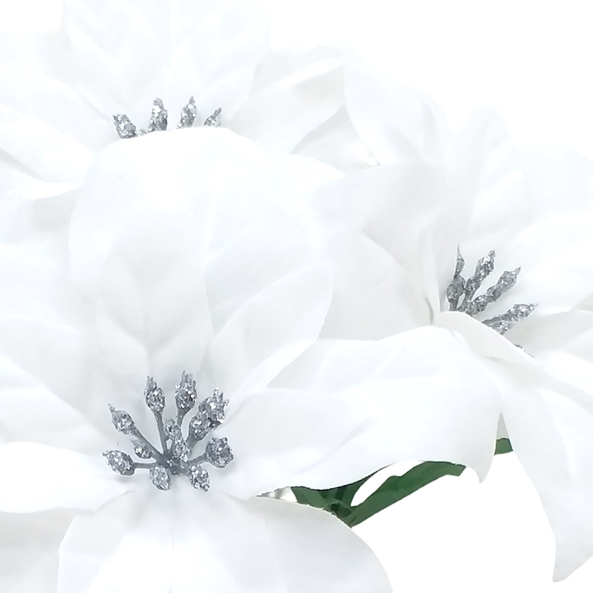 12.5" Poinsettia Bush Artificial Christmas Flowers for Trees, Wreaths & Centerpieces