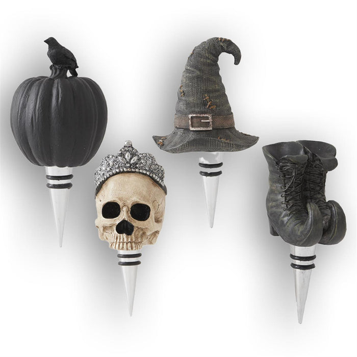 6-inch gothic Halloween wine stopper set of four