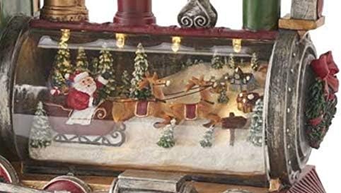 Santa snow globe with train and timer alternate view 2