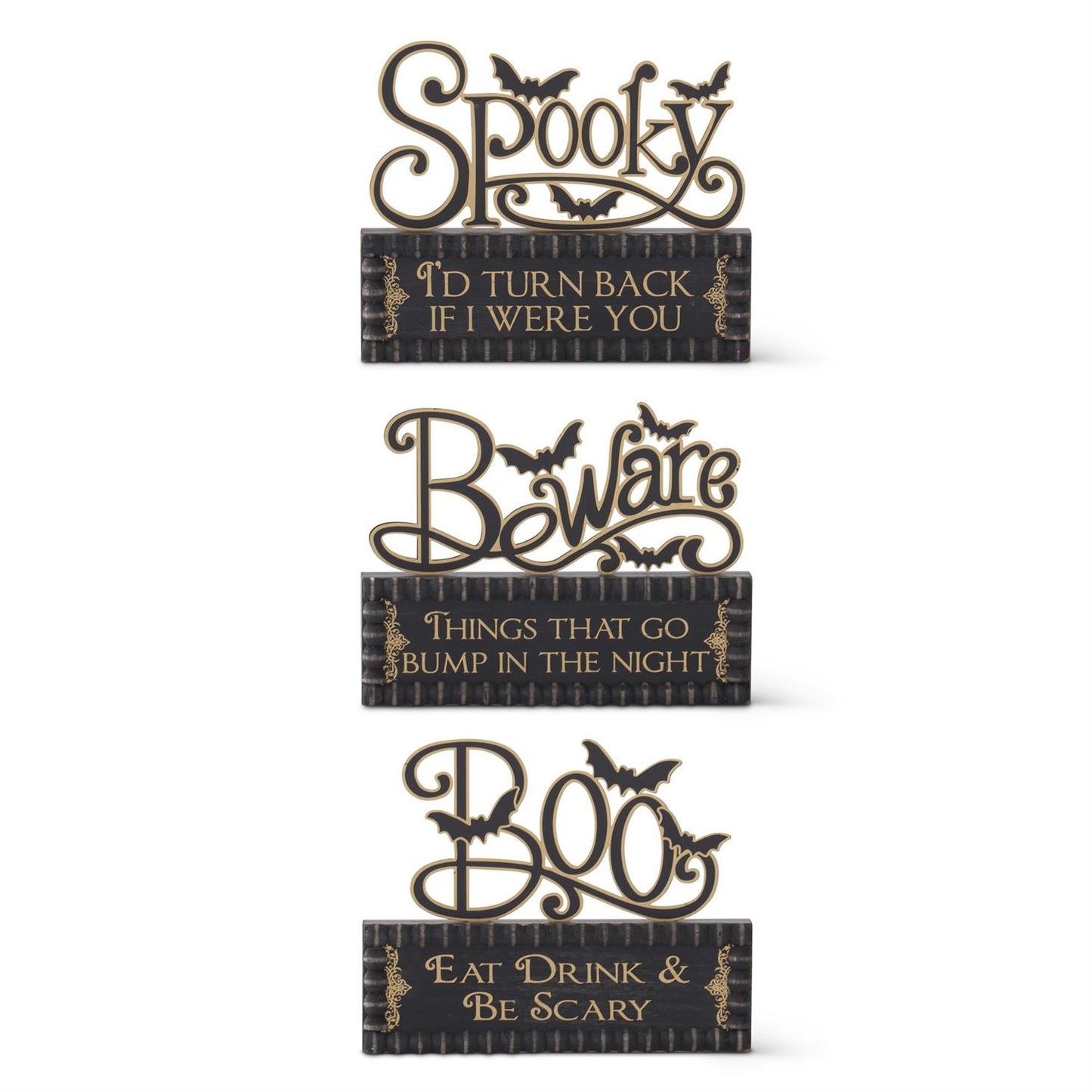 7.75″ × 9.5″ Halloween Brick Cutout Sign-Boo