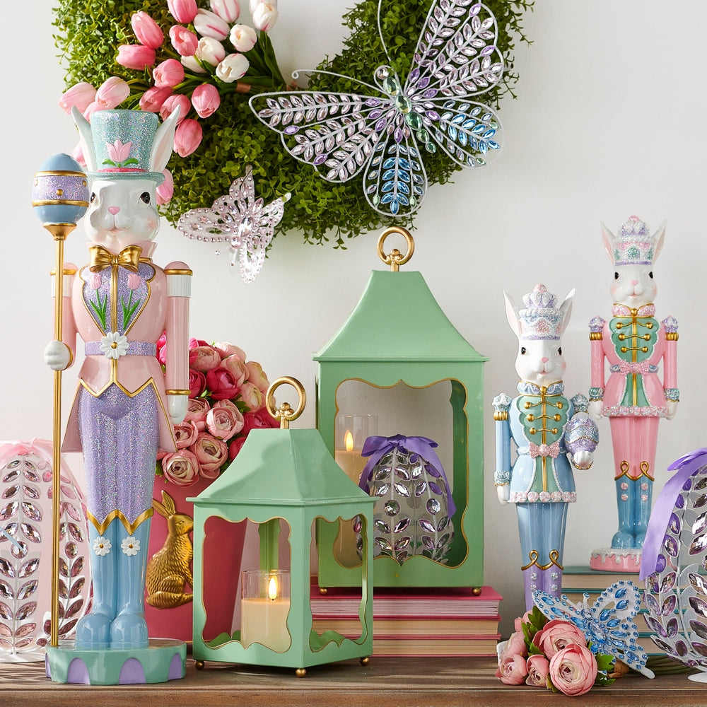 26″ Pastel Easter Bunny Nutcracker – Decorative Spring & Easter Figure