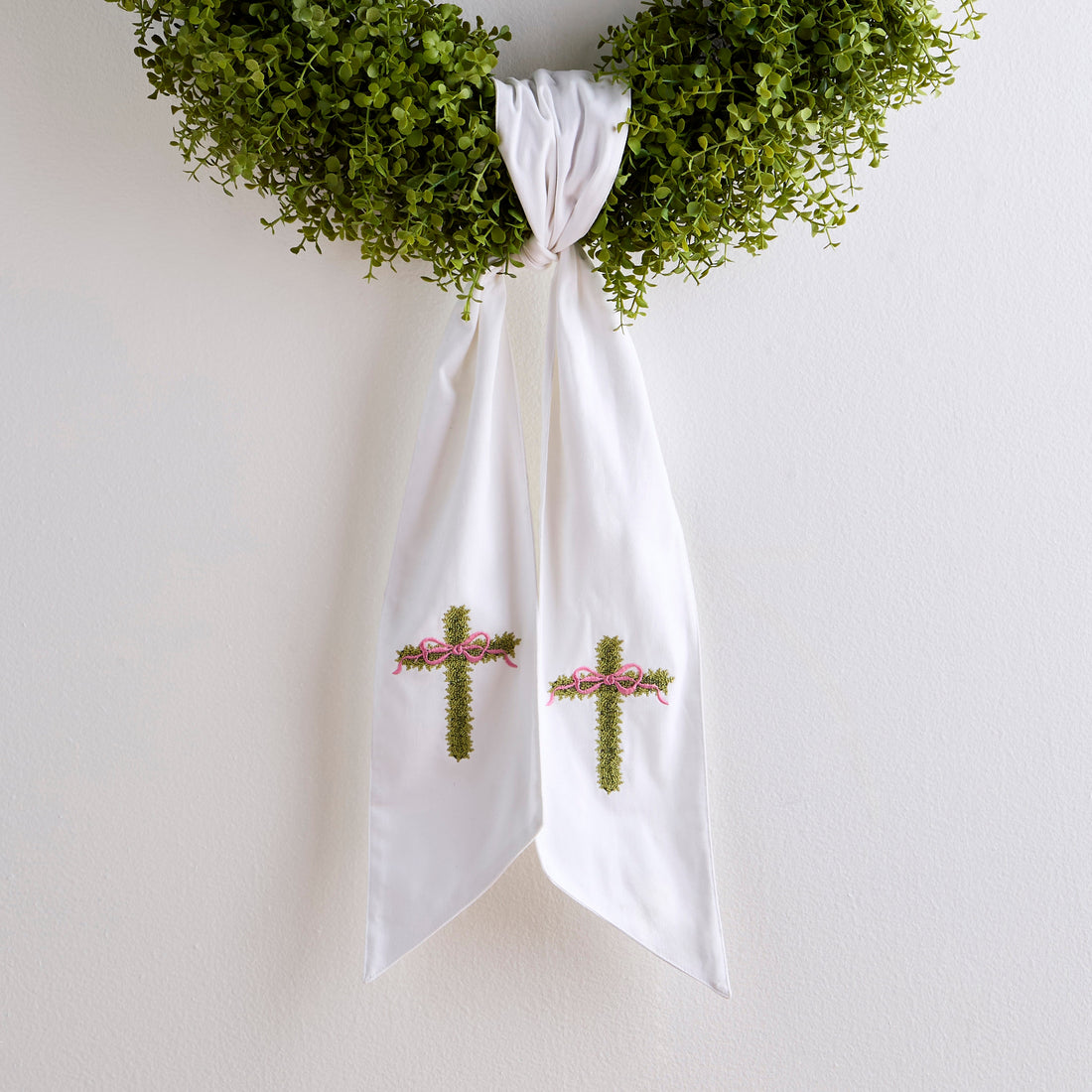 60″ Cross Wreath Sash – Easter & Spring Decorative