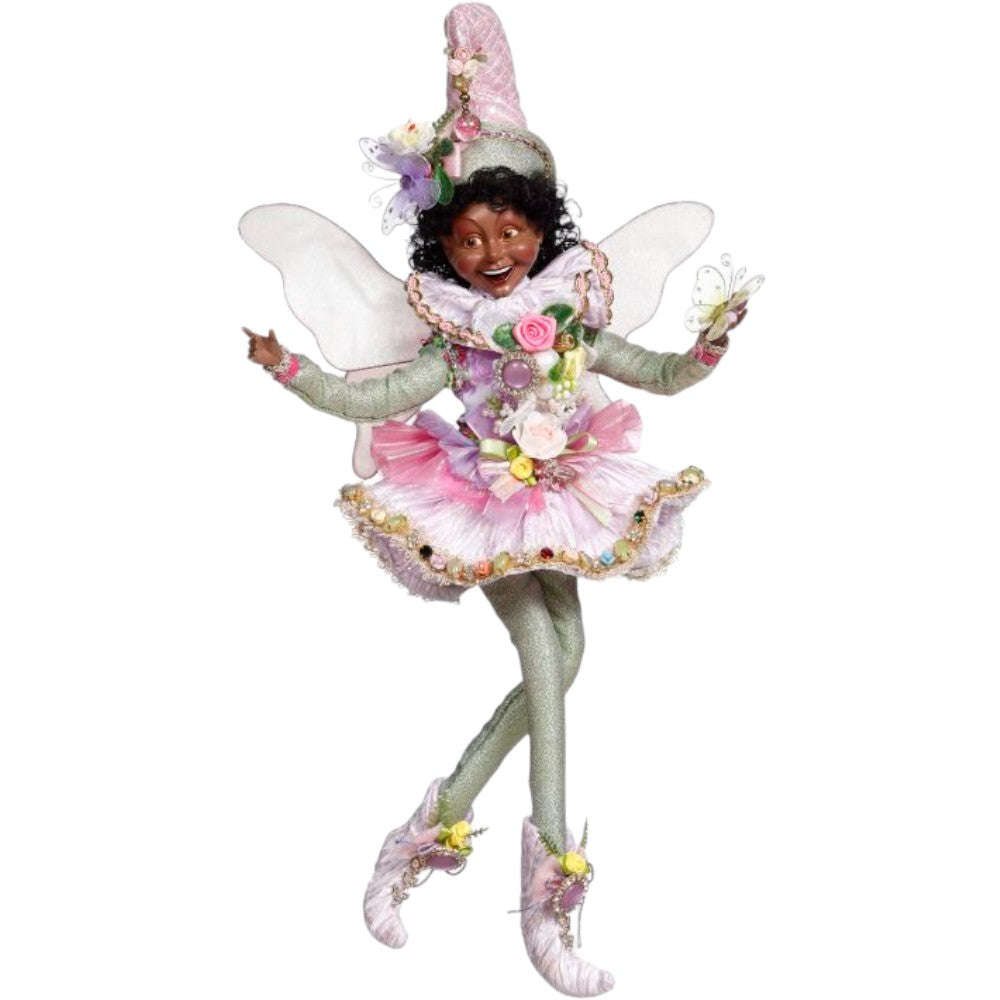 11" African American Flower Garden Fairy Figurine