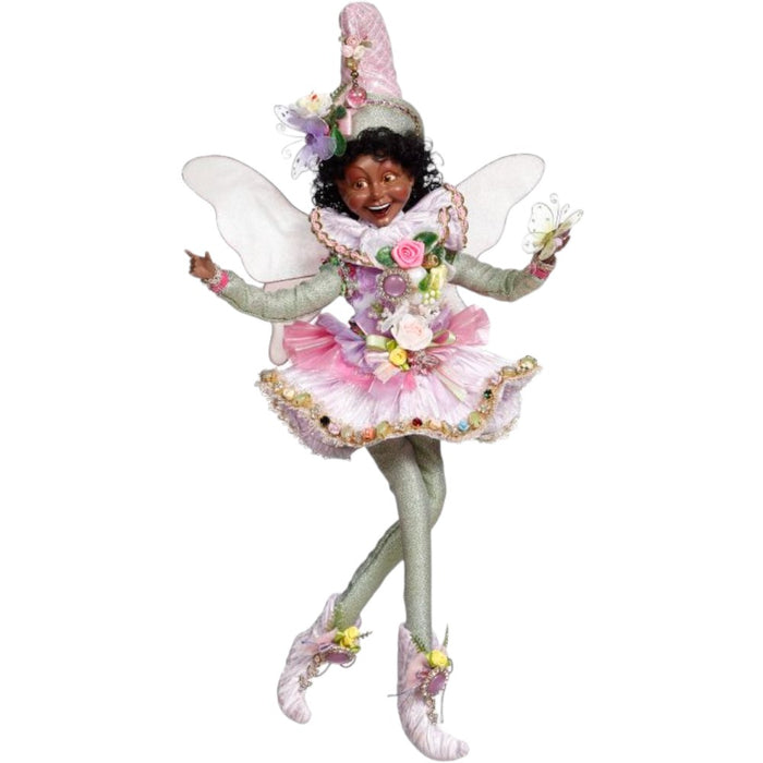 11" African American Flower Garden Fairy Figurine