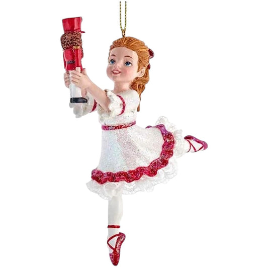 4.6” Nutcracker Suite Clara with Nutcracker Ornament Charming Christmas Decoration