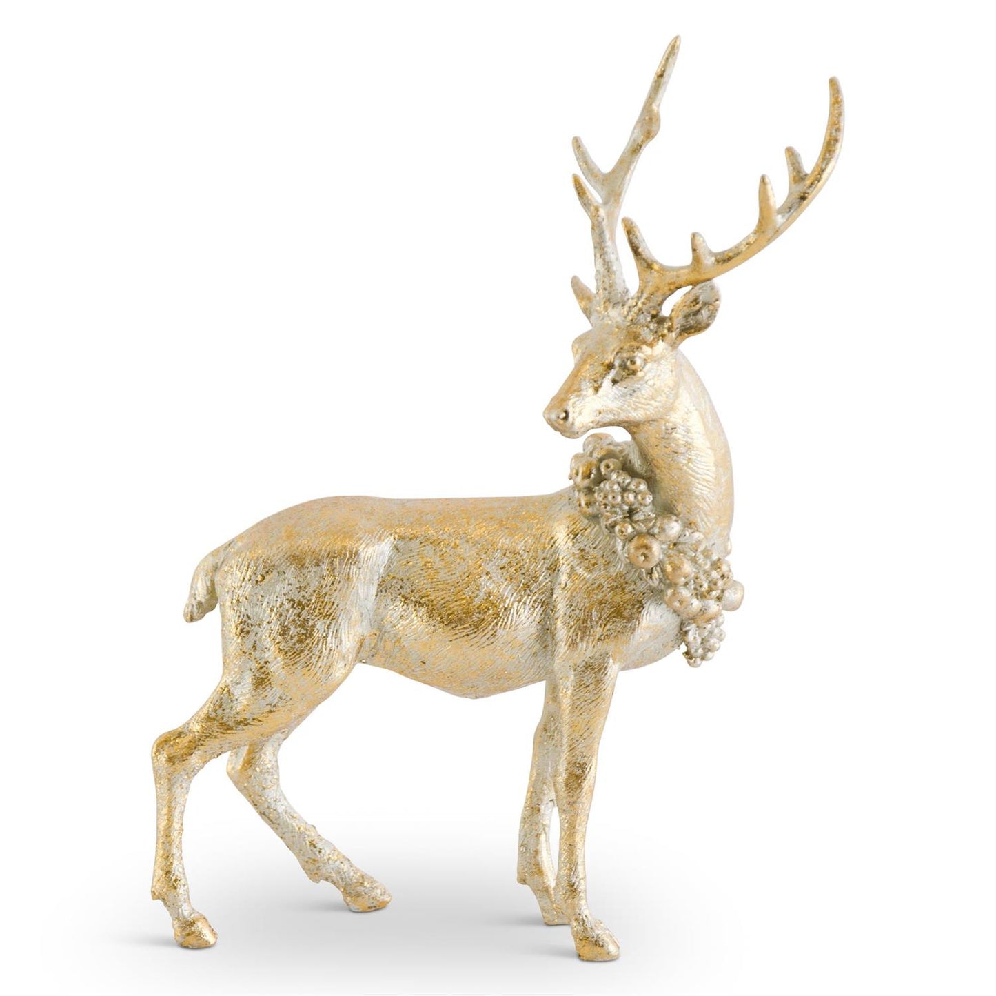 Gold Resin Deer – Luxury Christmas Reindeer Figurines | Elegant Holiday Table Decor