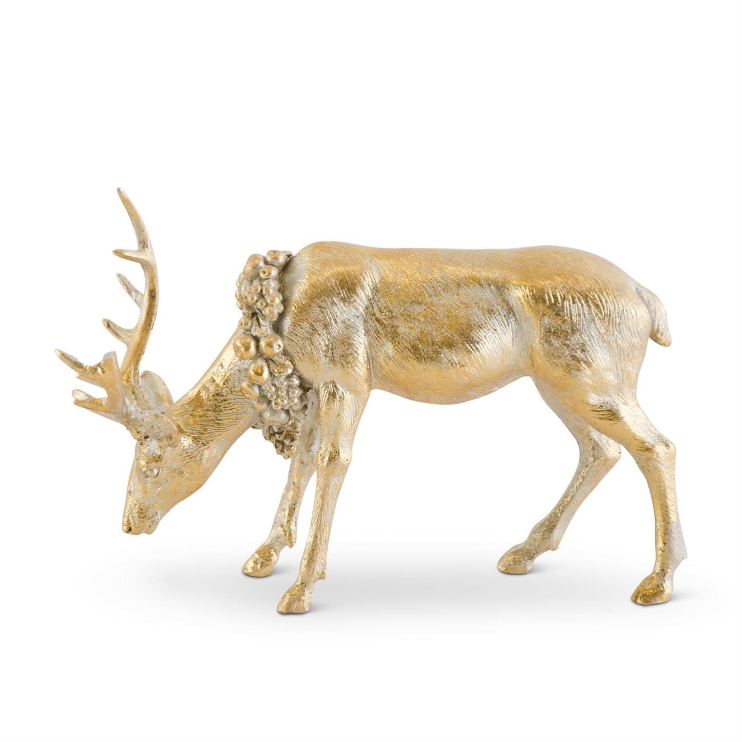 Gold Resin Deer – Luxury Christmas Reindeer Figurines | Elegant Holiday Table Decor