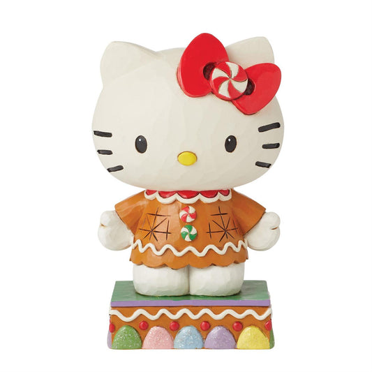 6" Hello Kitty Gingerbread Christmas Figurine - Holiday Collectible Decor