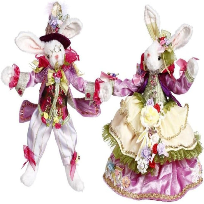 11–13" Mr. & Mrs. Easter Rabbit Figurines – Set of 2