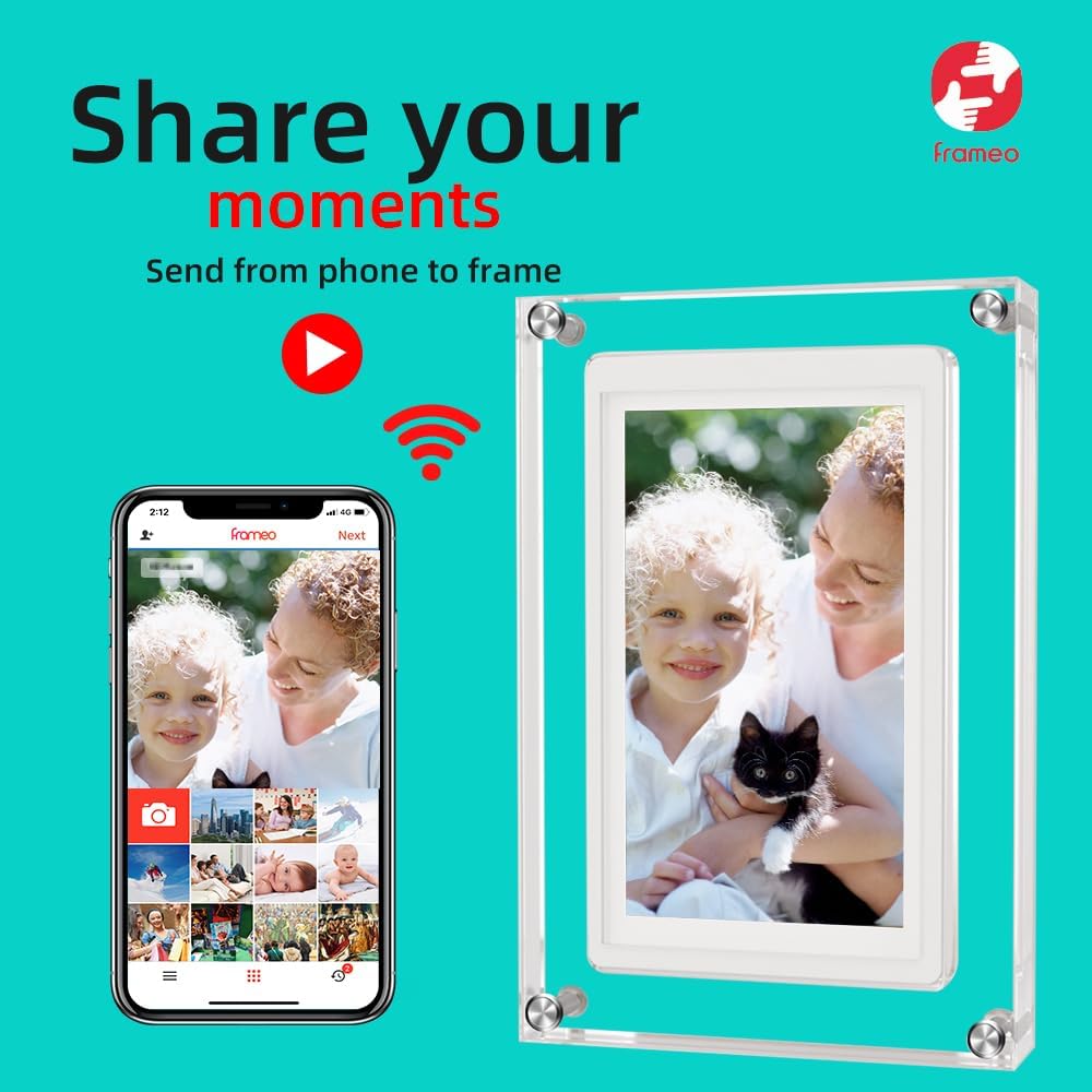 5-inch clear acrylic digital photo frame alternate view 3