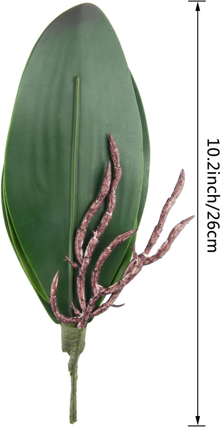 Real Touch Phalaenopsis orchid leaves detail view