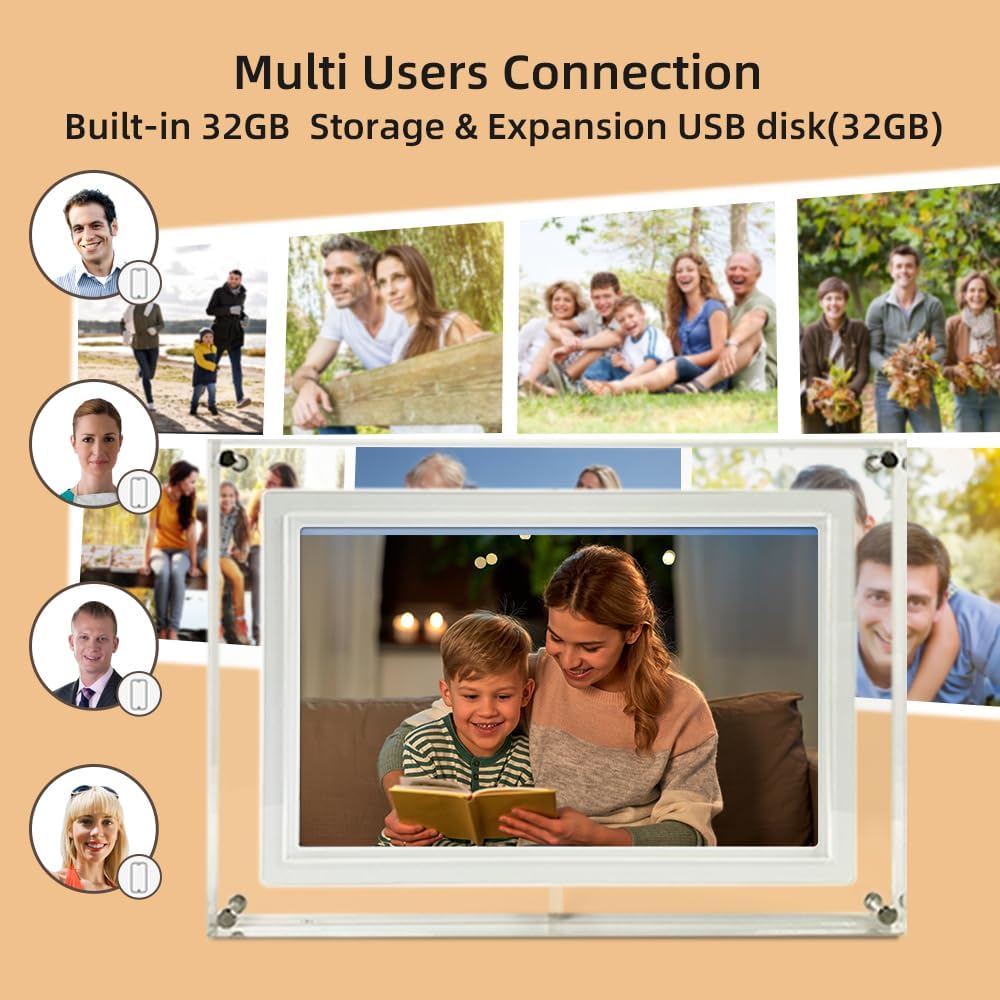 Clear acrylic Frameo digital photo frame alternate view 5