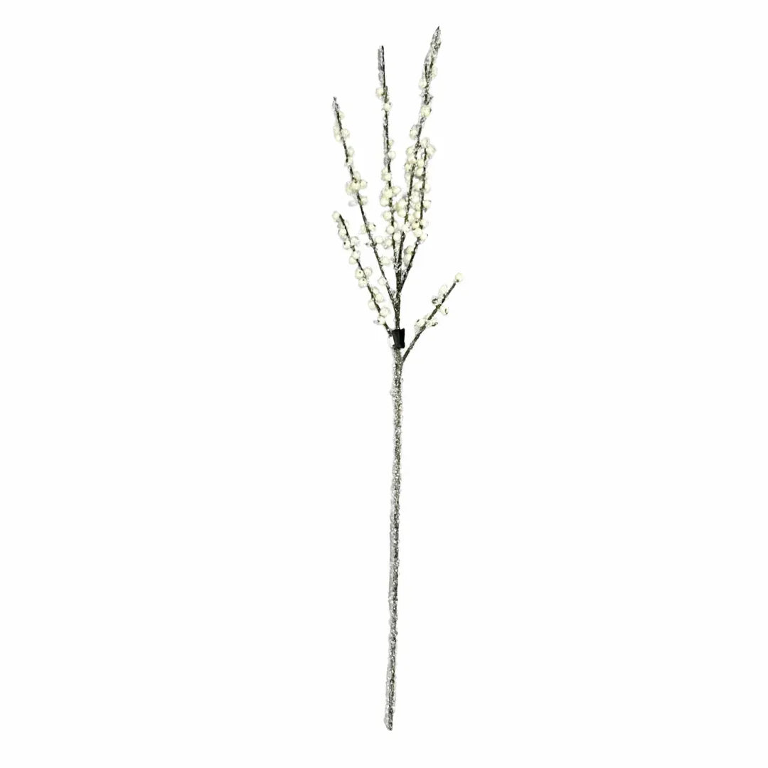 33-inch iced white berry Christmas stem alternate view 2