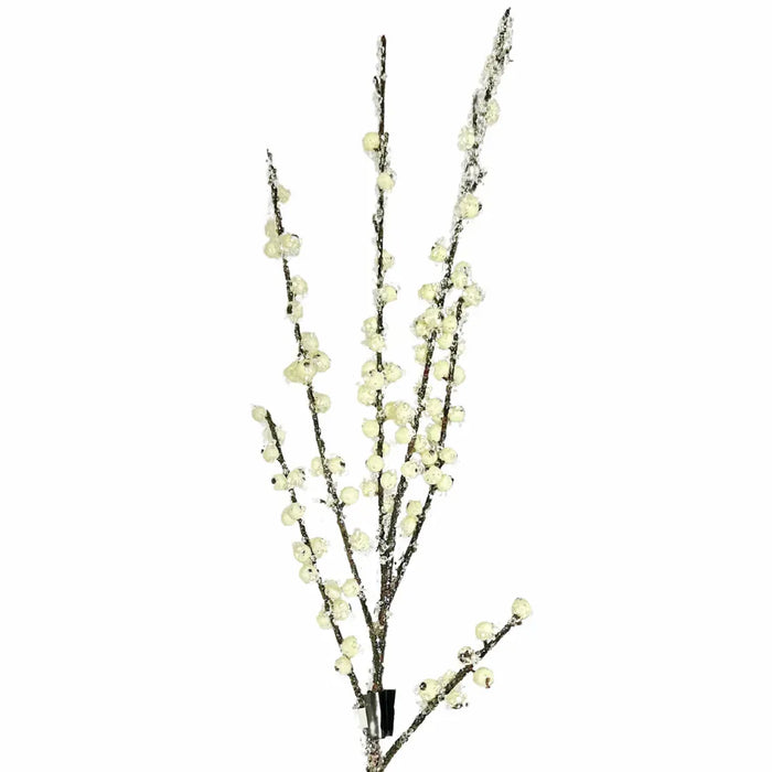 33-inch iced white berry Christmas stem