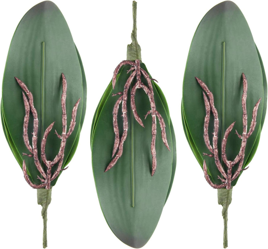 Phalaenopsis orchid leaf cluster artificial greenery alternate view
