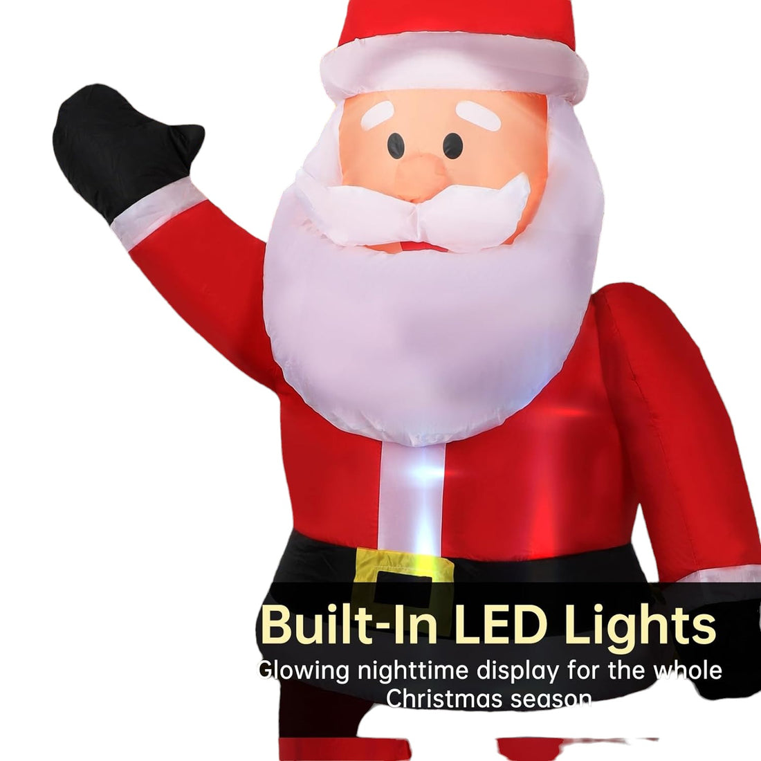 6FT Santa Claus Christmas Inflatable with Built-In LED Lights – alternate product image 2