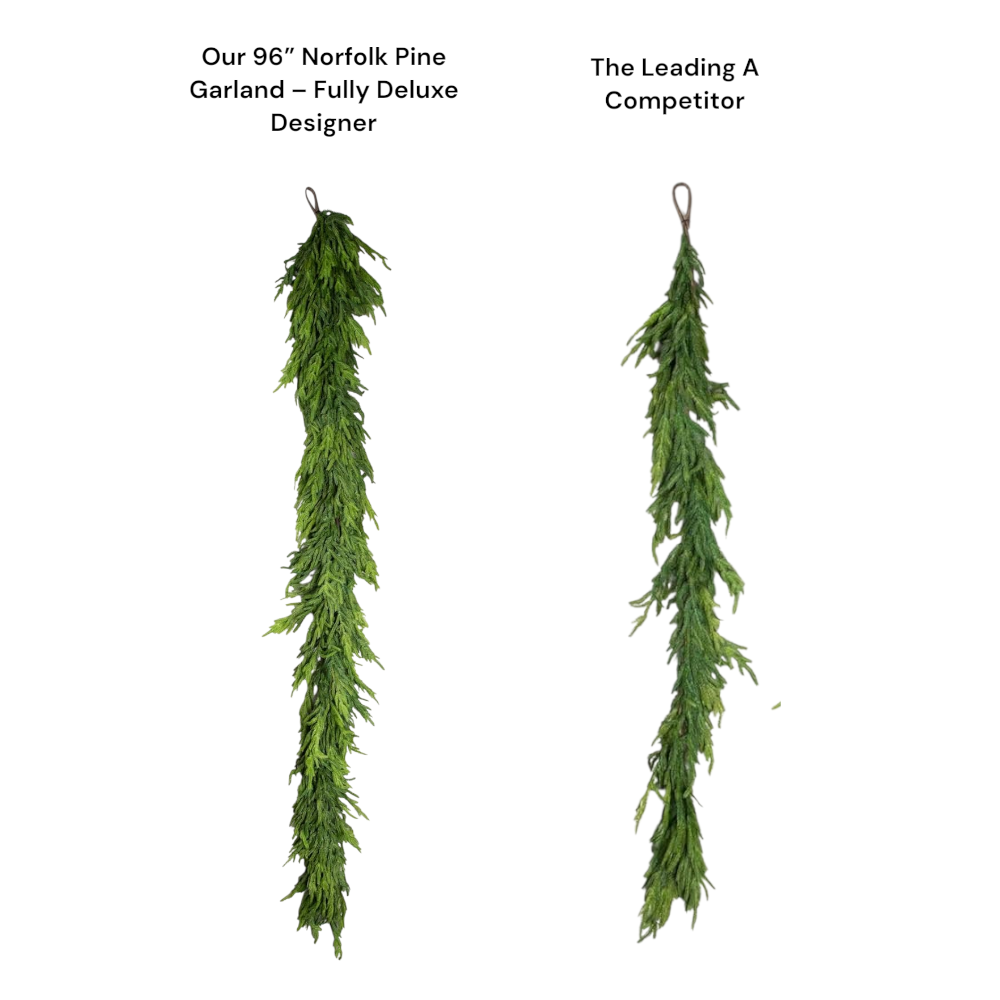Afloral Real Touch Deluxe Norfolk Pine Garland - 96"