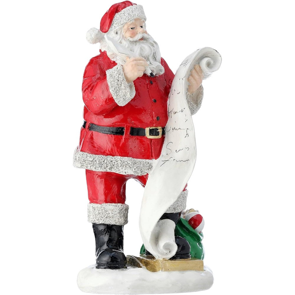 10-inch Santa Checking His List Twice Christmas figurine