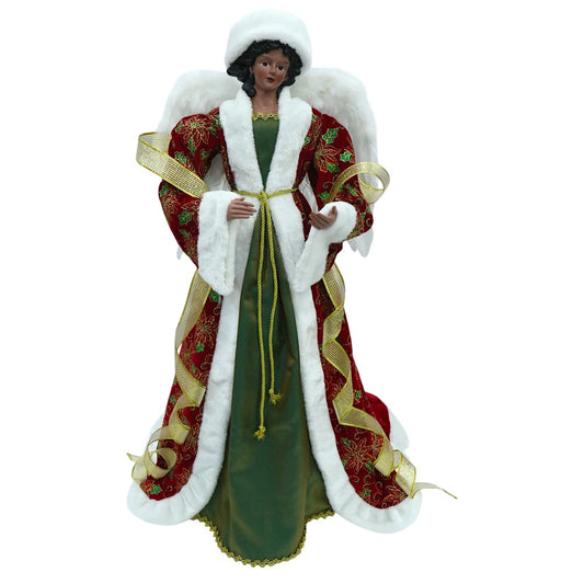 38.6” African American Angel - Elegant Christmas Decoration