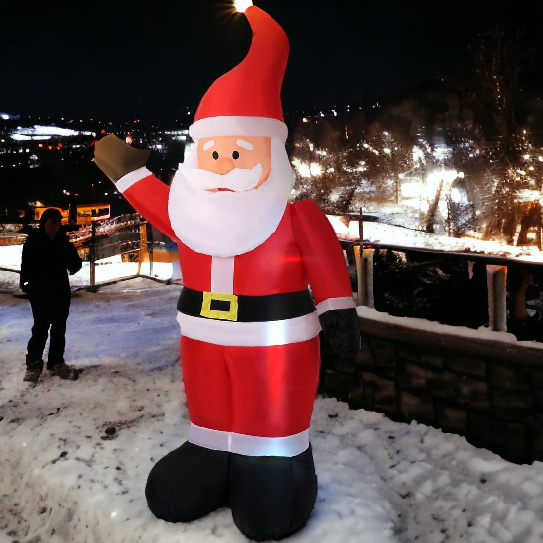 6FT Santa Claus Christmas Inflatable with Built-In LED Lights