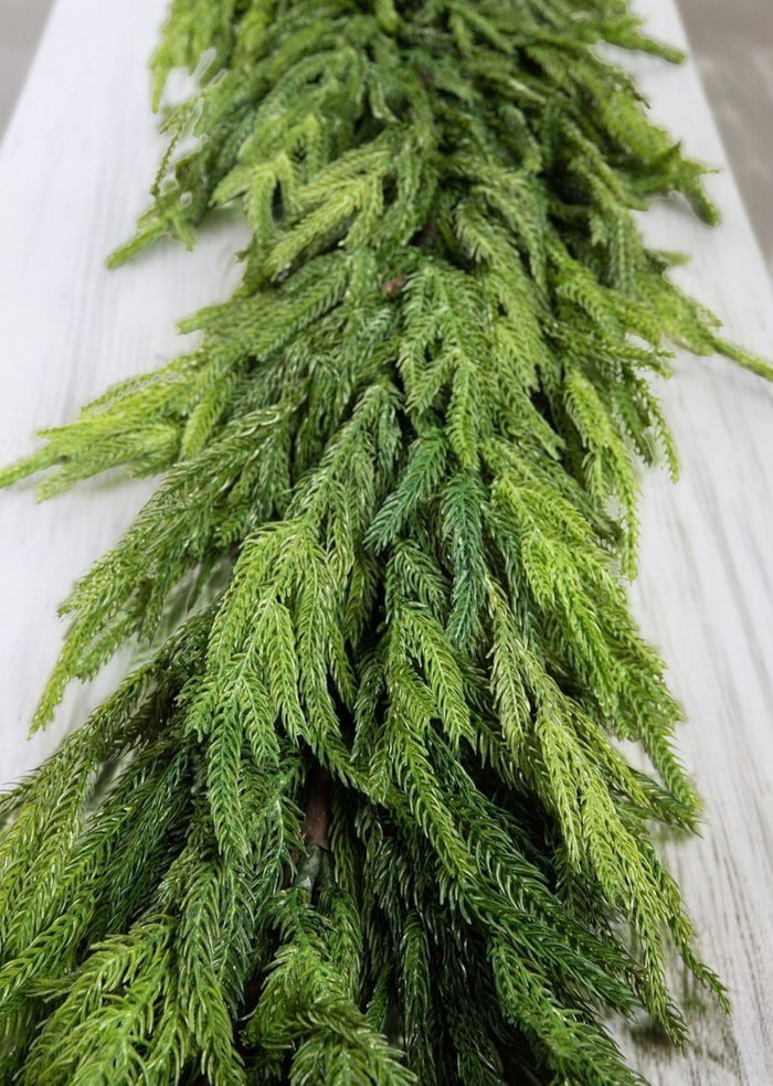 Afloral Real Touch Deluxe Norfolk Pine Garland - 96"