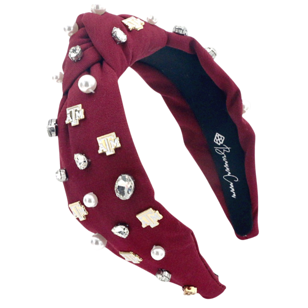 Maroon Texas A&M gameday headband alternate view