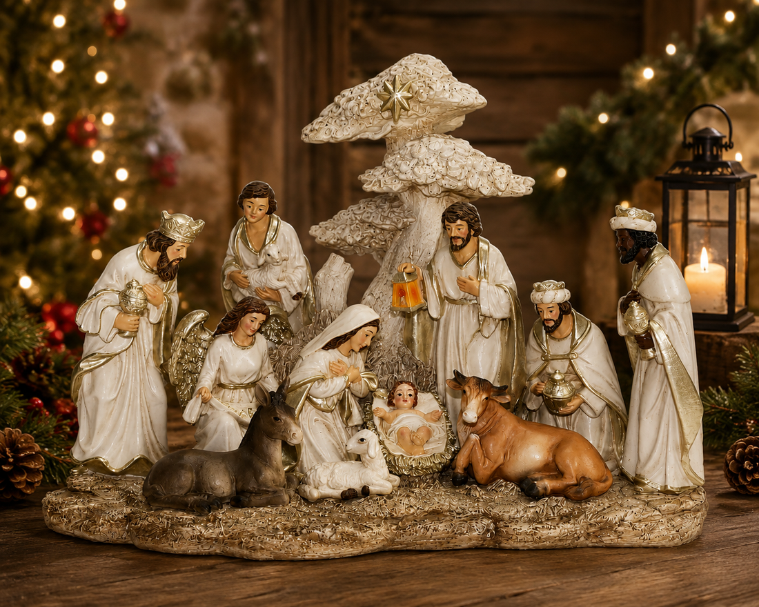 7" Nativity Scene - Under the Star - Elegant Christmas Decor