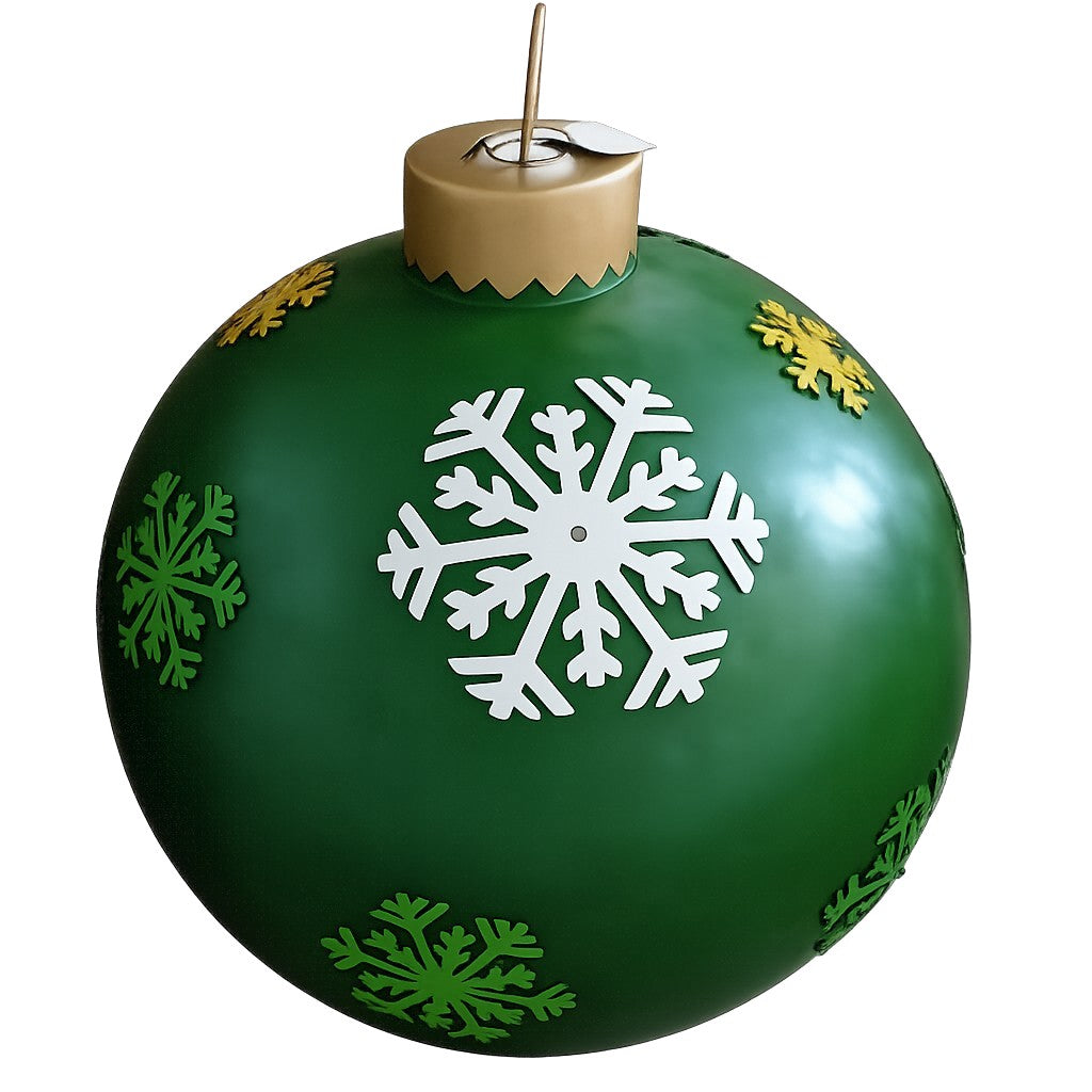 24" Green LED Lighted Christmas Ornament with Timer – Indoor & Outdoor Holiday Décor