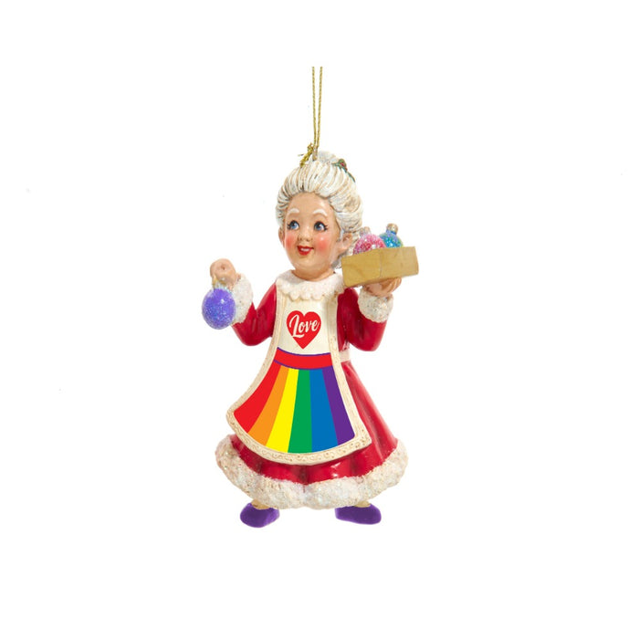 3.5" Pride Mrs. Claus Christmas Ornament
