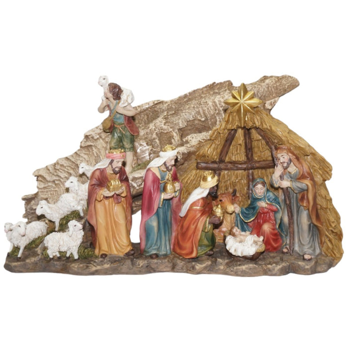 12" Nativity Scene with Sheep Herd – product image 1