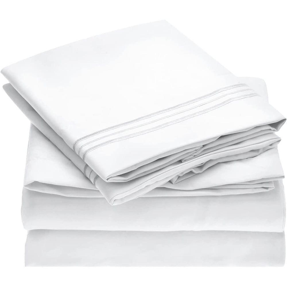 King 4-Piece Deep Pocket Bed Set – 100% Double Brushed Microfiber Luxury Bedding
