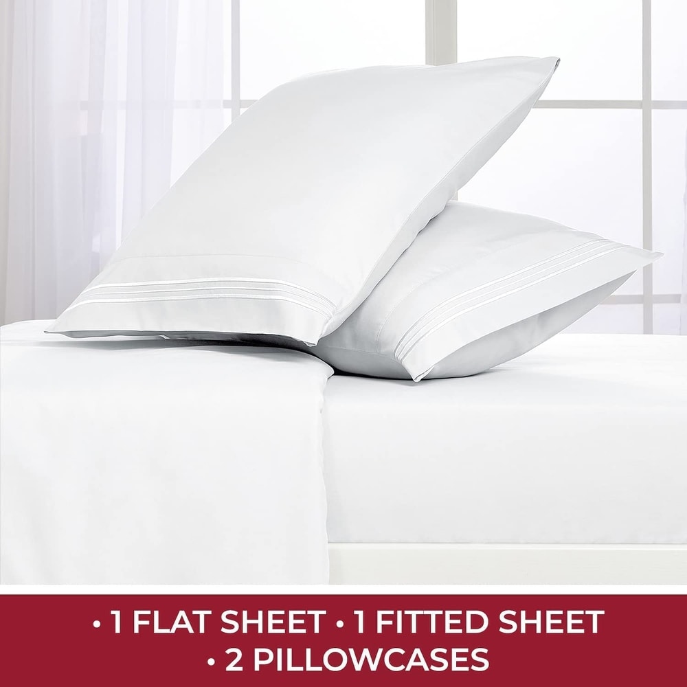 King 4-Piece Deep Pocket Bed Set – 100% Double Brushed Microfiber Luxury Bedding