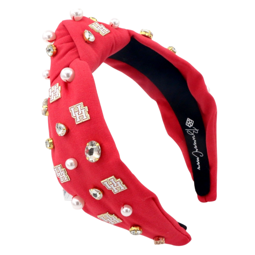 Red University of Houston gameday headband alternate view