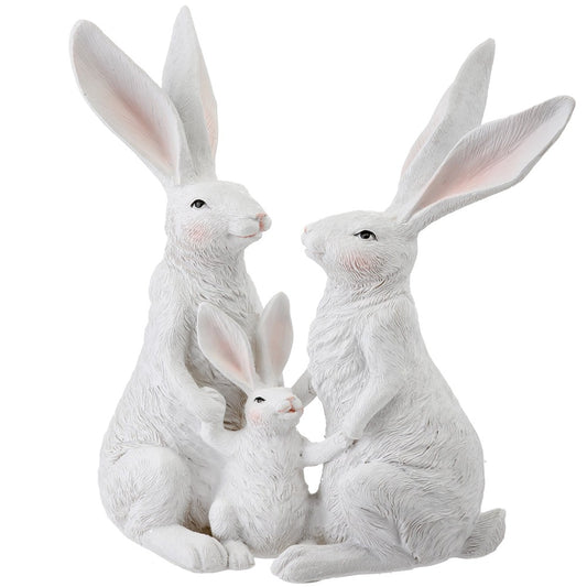 9.5" Easter Bunny Family Figurine - Charming Spring Décor