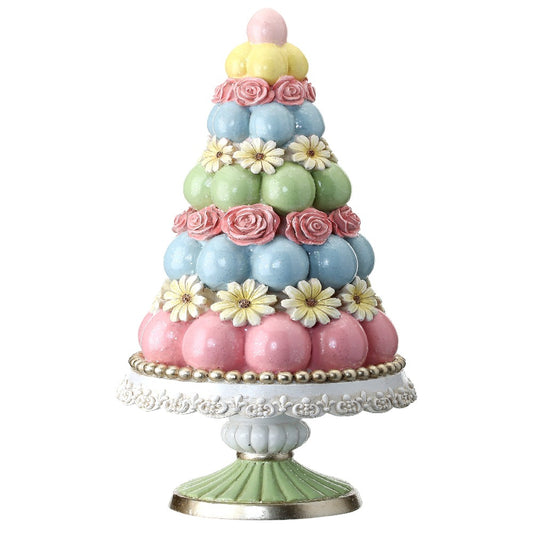 14.25" Easter Egg Tree on Pedestal - Pastel Spring Decoration