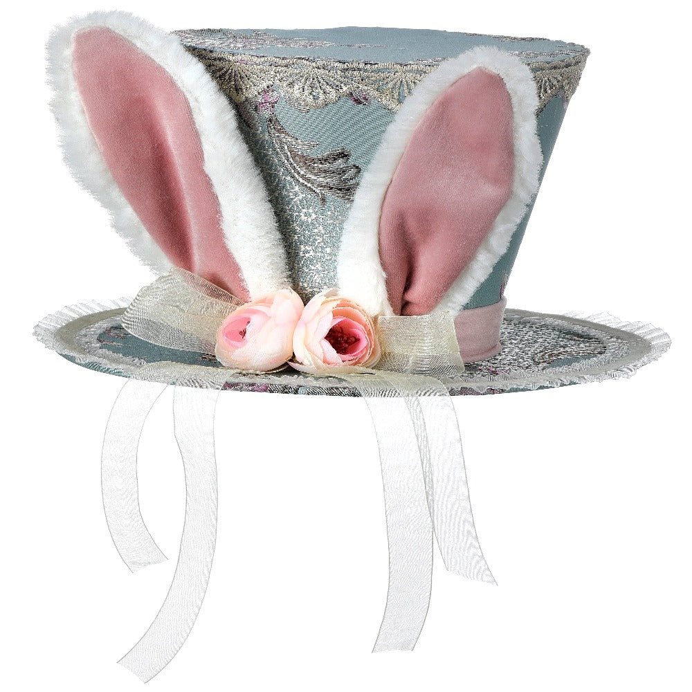 7.75" Bunny Ear Hat in Paisley & Velvet