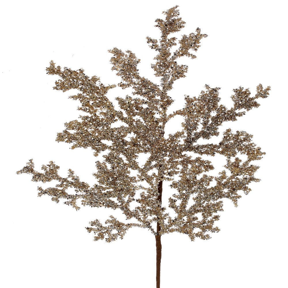 29" Champagne Gold Cedar Spray Branch – Elegant Christmas and Home Décor Accent