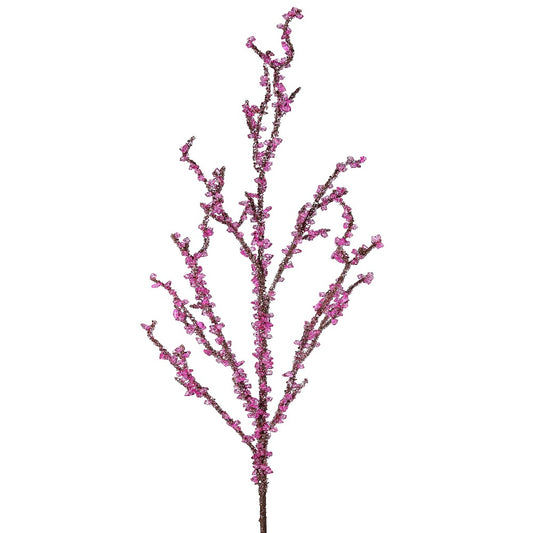 37" Crystal Pink Metallic Crushed Iced Spray - Elegant Winter Decor for Christmas