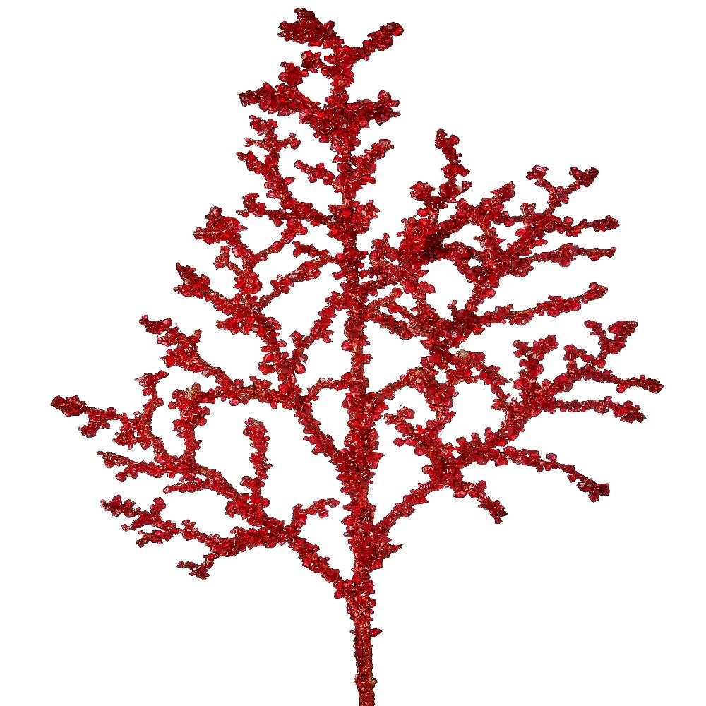 33" Red Crystal Diamond Ice Spray - Sparkling Christmas Decor