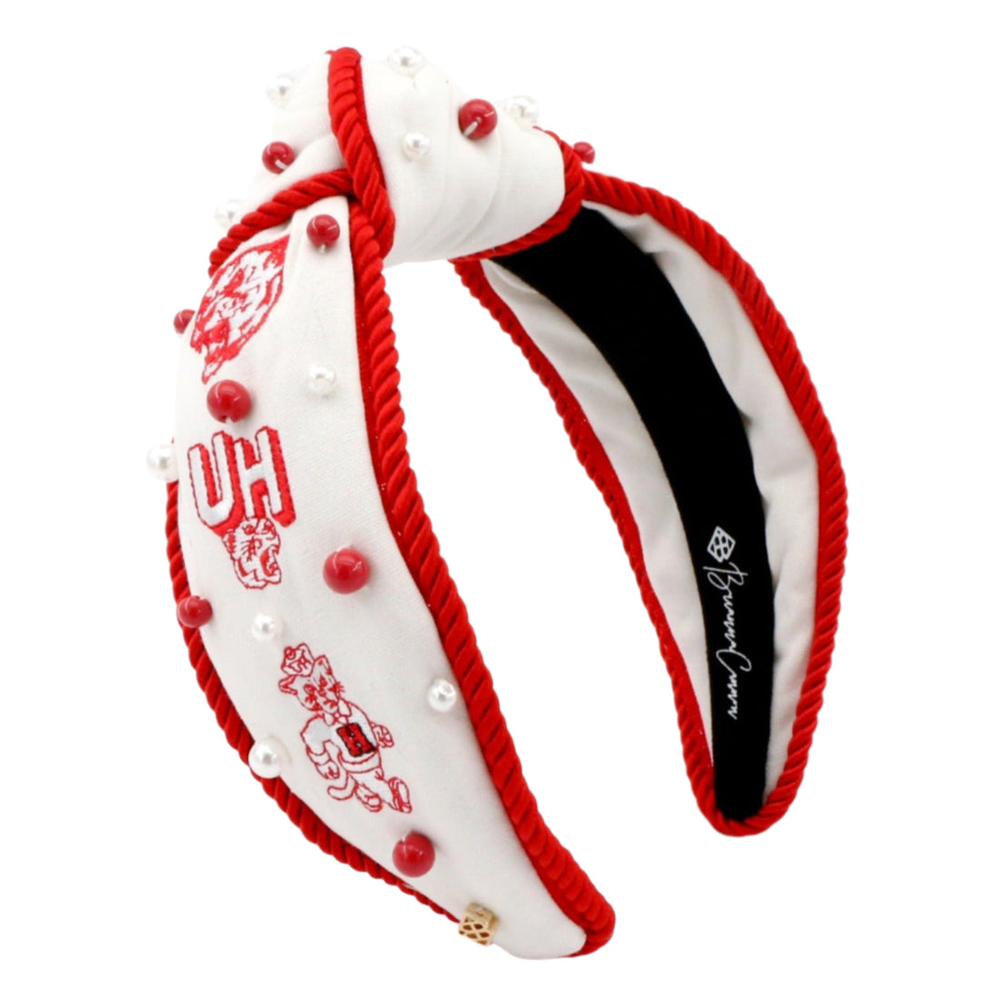 Houston Cougars vintage UH logo beaded gameday headband