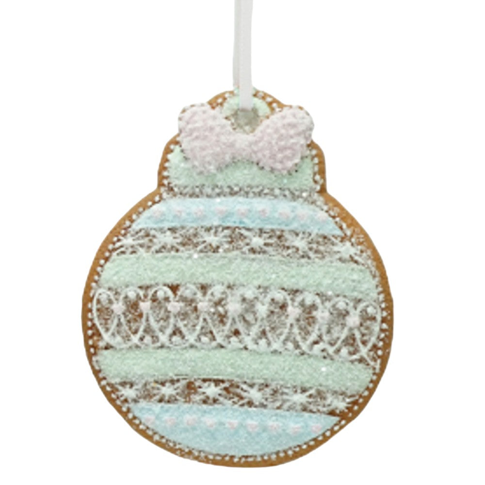 4-inch pastel gingerbread Christmas ornament