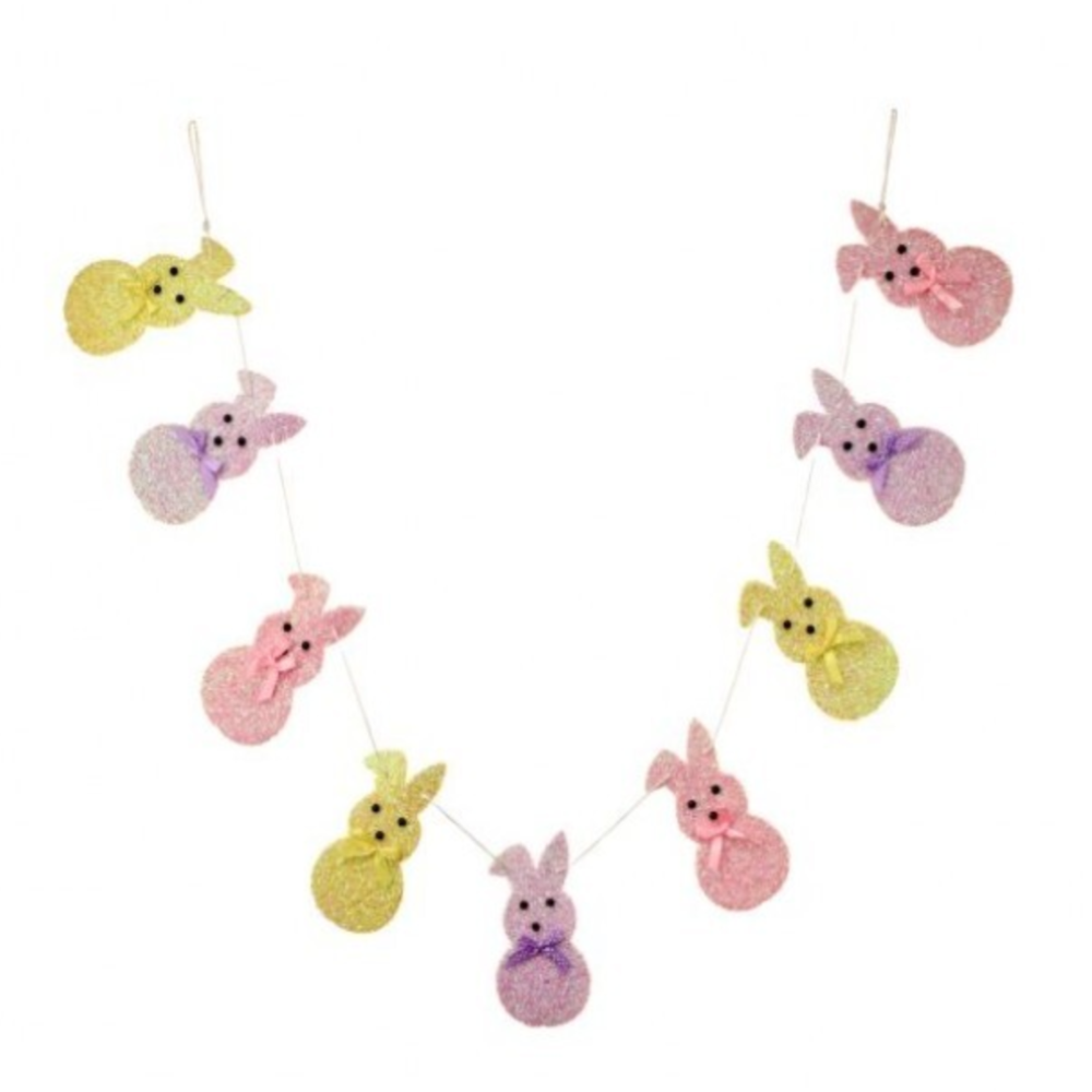 Sugared Bunny Peep Garland -  60"