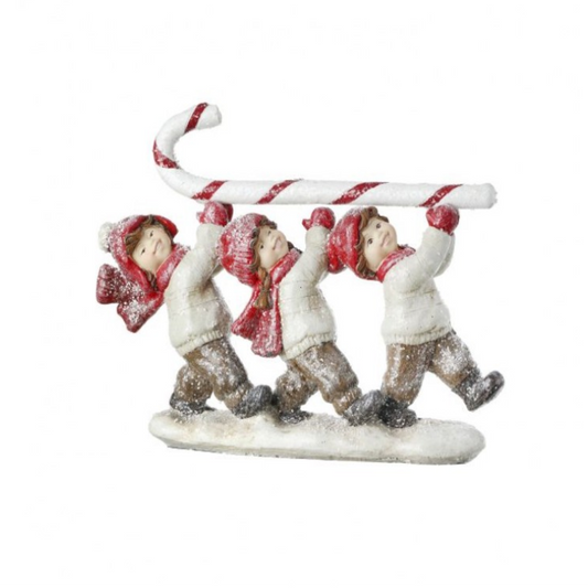 4.5" Children Carrying Candy Cane