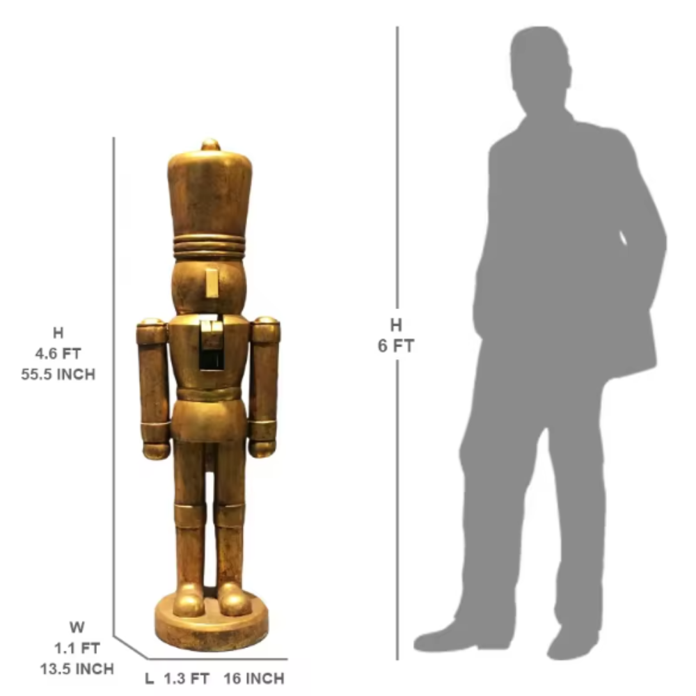 55" Gold Soldier Christmas Nutcracker – product image 3